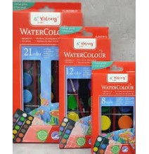 Yalong Water Color Cake 12Pcs+Brush 1Set