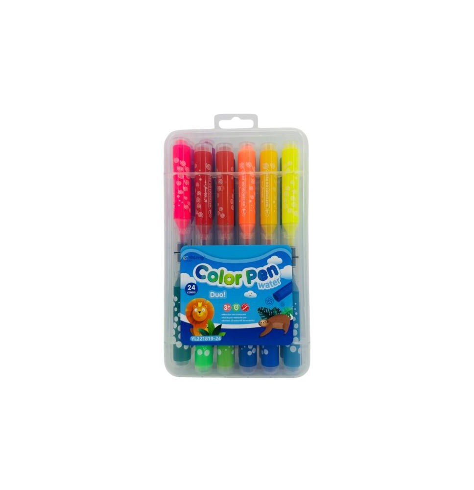 Yalong Water Color Pen-Duo 24Pc 1Box