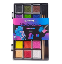 Yalong Water Colors Cake 18Colors+Bruch 1Set