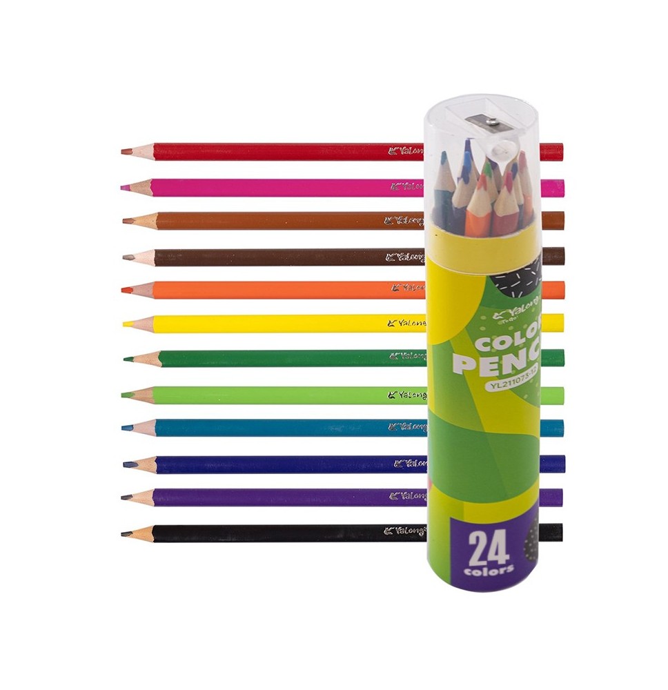 Yalong Color Pencil 24Pc 1Jar