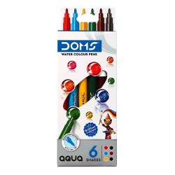 Doms Aqua Water Colour Pens 6 Shades