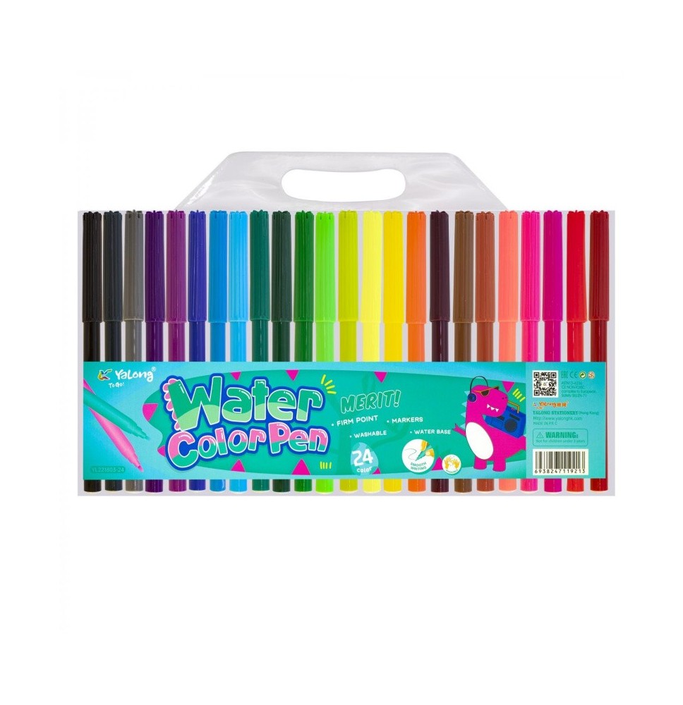 Yalong Water Colors Pen  24Pcs 1Pck