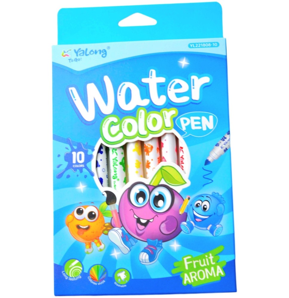 Yanlong Water Color Pen Fruit Aroma 10Pcs1Pck