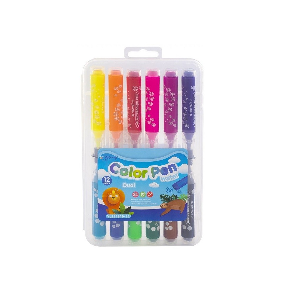 Yalong Water Color Pen-Duo 12Pc 1Box