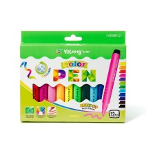 Yalong Washable Jumbo Color Pen 12Pc 1Pck