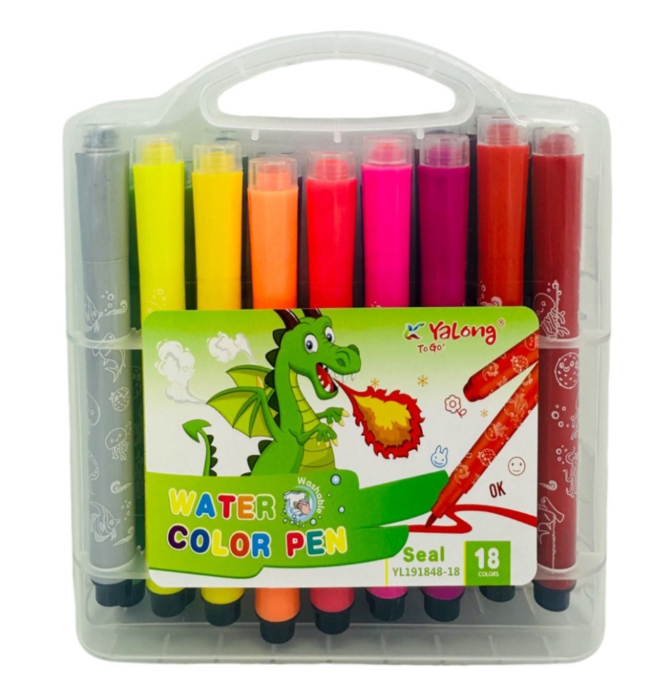 Yalong Water Color Pen-Seal  18Pcs 1Box