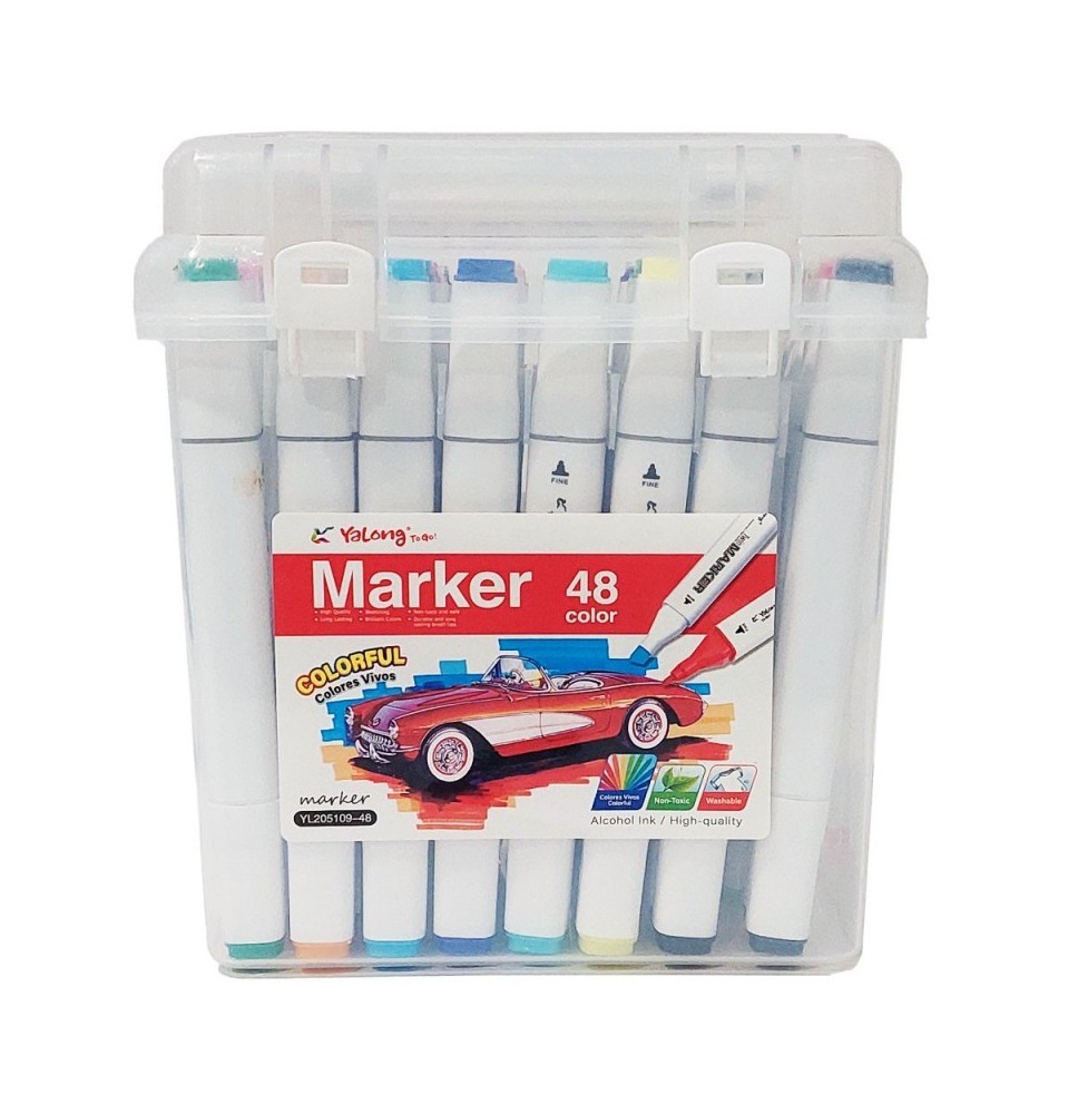 Yalong Colorful Marker 48Pcs 1Box