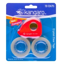 Kangaro Crystal Clear 2Tape+Dispenser