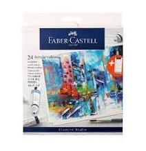 faber-castell 24 acrylic colours 24x9ml