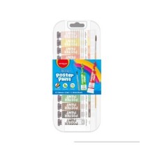 Keyroad Tempera Poster Color 12x12ML+1Brush 1Box