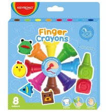 Keyroad Finger Crayons 8Pcs 1Pck