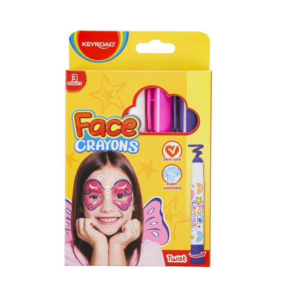 Keyroad Face Crayons 3x6G 1Pck