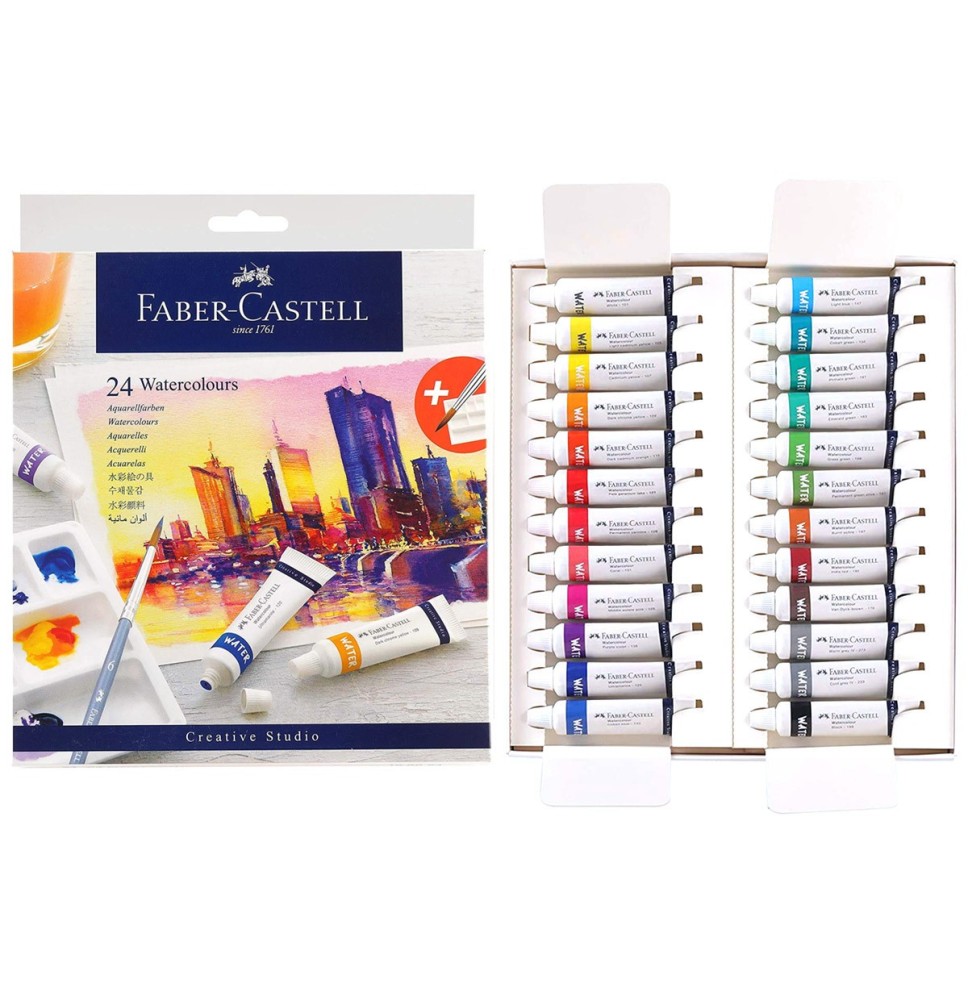 Faber-Castell 24 Water Colours 24x9Ml