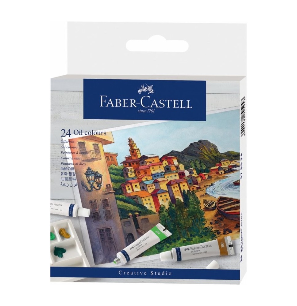 faber-castell 24 oil colours 24x9ml