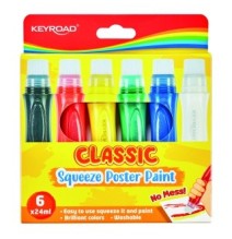 Keyroad Classic Squeeze Poster Paint 6x24ML 1Pck