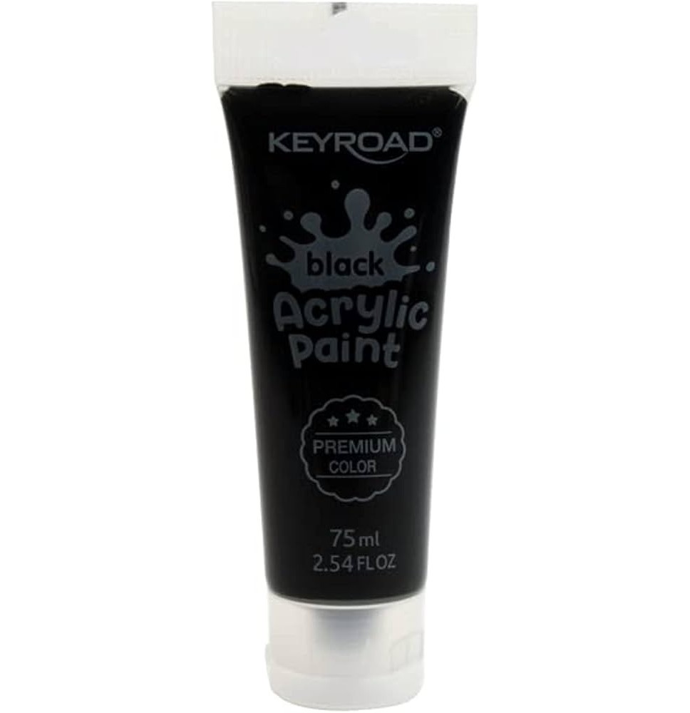 Keyroad Black Acrylic Paint 75ML 1Pc