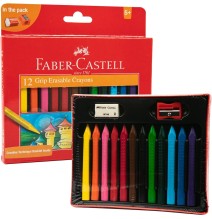 faber-castell 12 erasable crayos