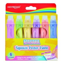 Keyroad Pastel Squeeze Poster Paint 6x24ML 1Pck