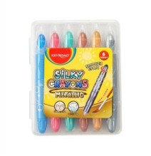 Keyroad Metallic Silky Crayon 6Pc 1Box