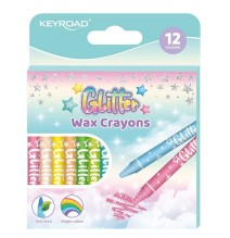 Keyroad Glitter Wax Crayons 12Pcs 1Pck