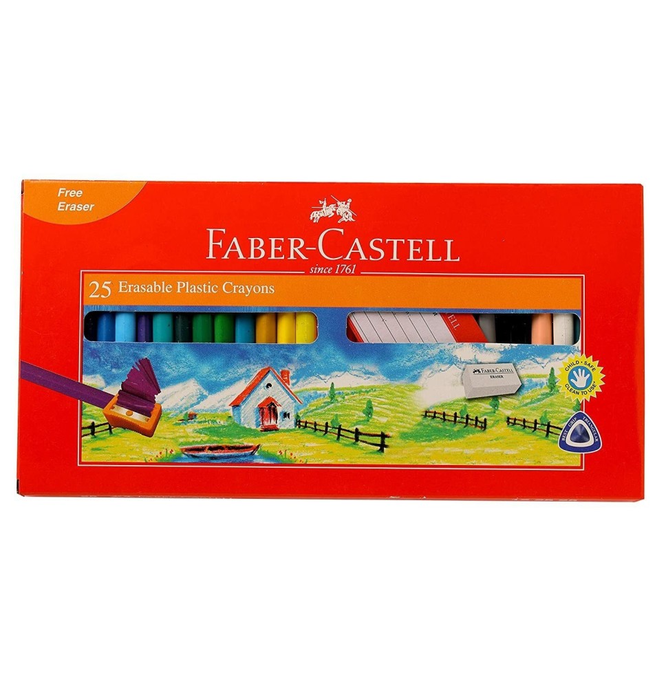 Faber-Castell 25 Erasable Plastic Crayons