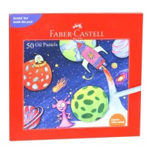 Faber-Castell 50 Oil Pastels Scratch Tool Inside This Pack