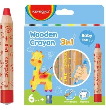 Keyroad Wooden Crayon 3IN1 1Pck