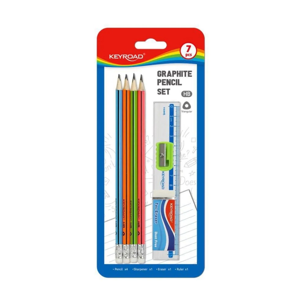 Keyroad Graphite Pencil 7Pc SET 1Pck