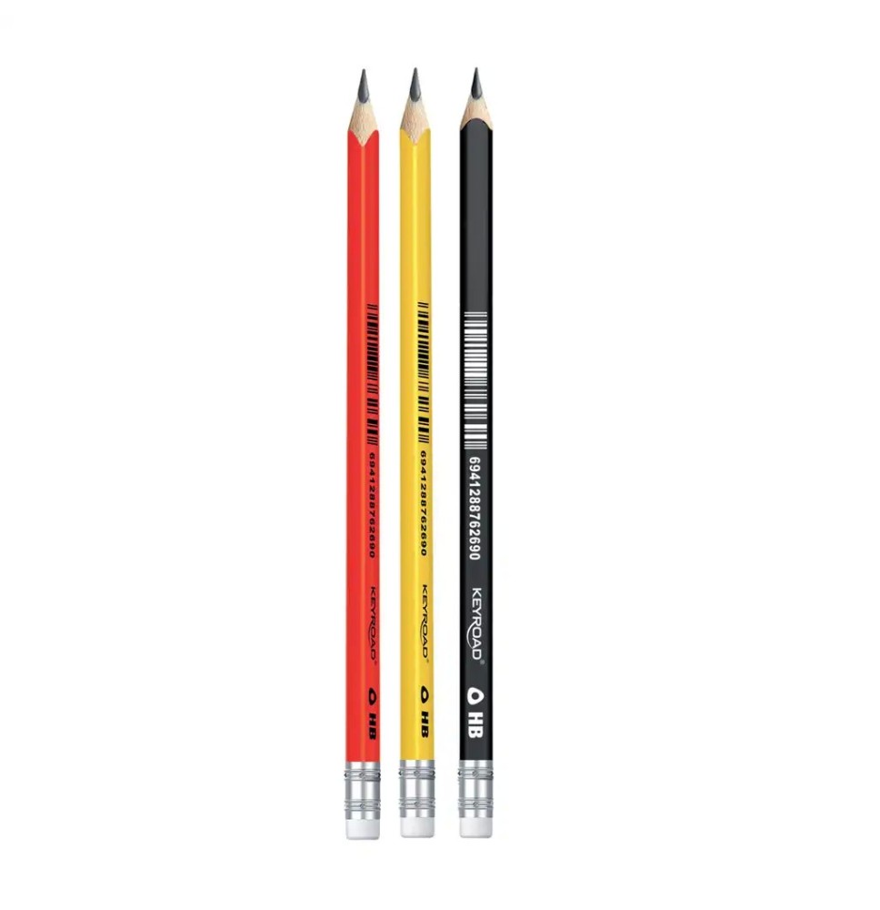 Keyroad HB Black Pencils Super Dark 12Pc 1Pck