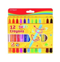 Keyroad Twins Crayons 12Pcs 1Pck