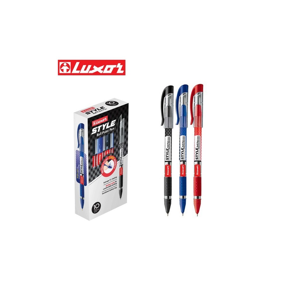 Luxor Style Ball Pen 1Pc 0.5Mm (Red & Blue & Black)