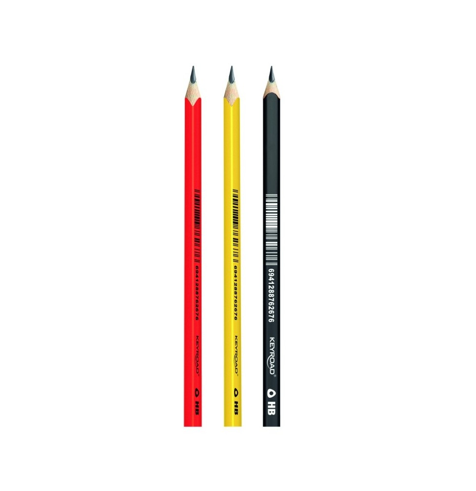 Keyroad HB Black Pencils Super Dark 12Pc 1Pck