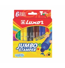 Luxor Jumbo Stamper Colours 6Pcs 1Pck