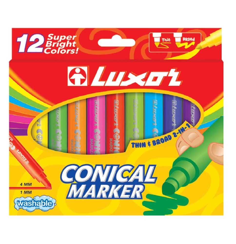 Luxor Conical Marker 12Pc 1Pck