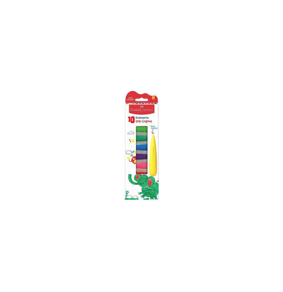 Faber-Castell 10 Kindergarten Grips Crayons