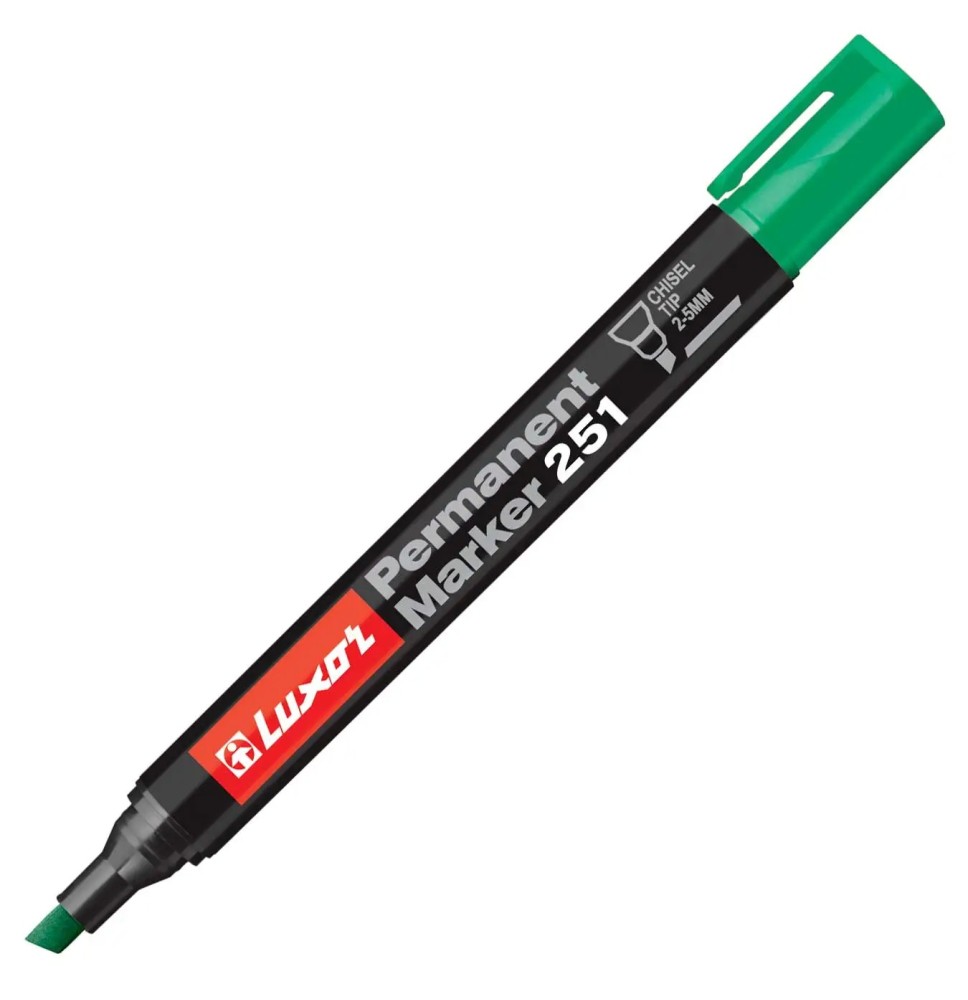 Luxor Permanent Marker-251 Green 1Pc