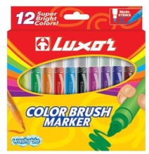 Luxor Color Brush Marker 12Pc 1Pck