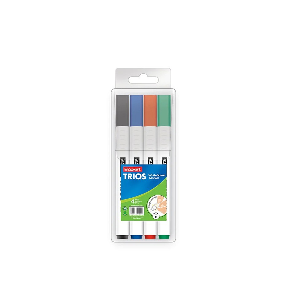 Luxor Trios Whiteboard Marker 4Pc 1Pck