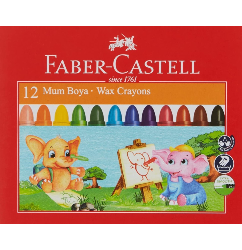 faber-castel 12 jumbo wax crayons