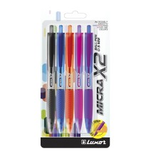 Luxor Micra X2 0.5mm Ball Pen 5Pcs 1Pck