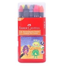 faber-castell 15 triangular wax crayons