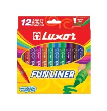 Luxor Funliner Super Bright Colour 12Pc 1Pck