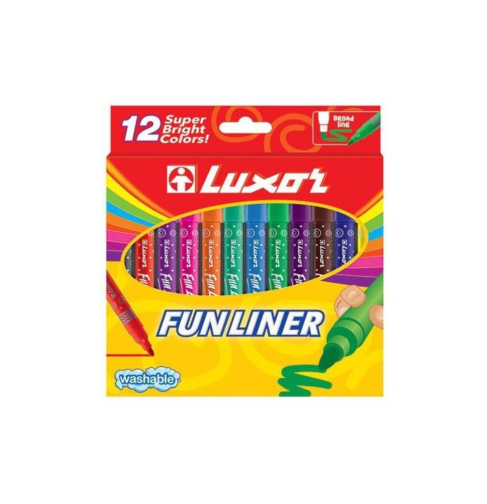 Luxor Funliner Super Bright Colour 12Pc 1Pck