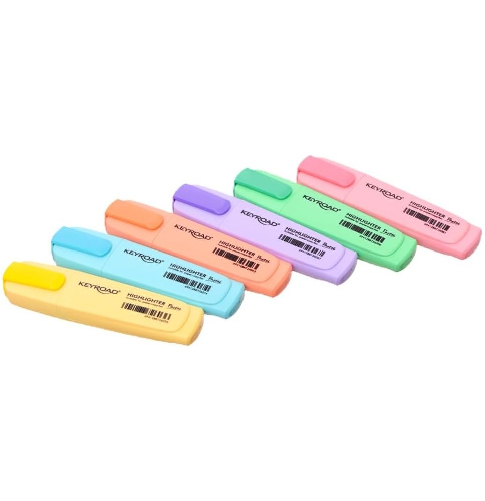 Keyroad Fluo/Paster Highlighter 6Pc 1Pck