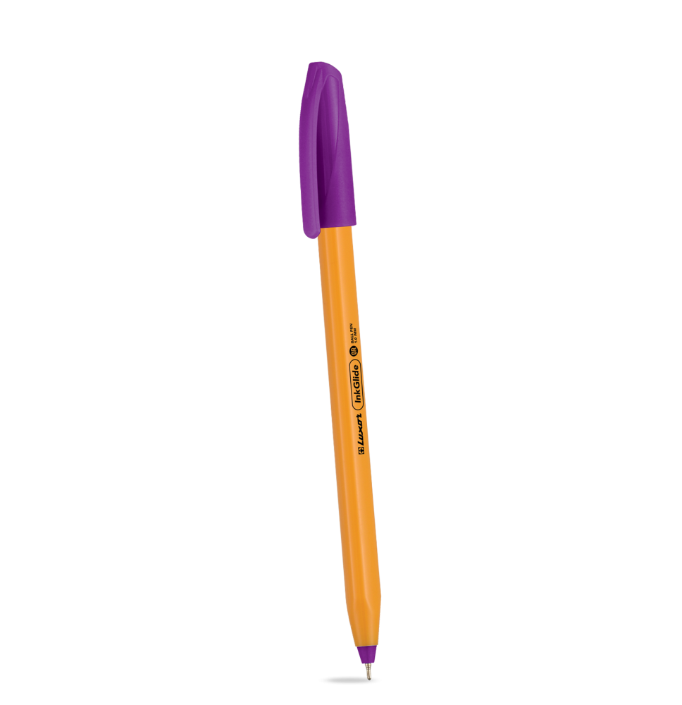 Luxor InkGlide Triangular Shape Ball Point Pen 1Pc - Purple