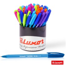 Luxor InkGlide Triangular Ball Point Pen 1.00mm 50Pcs Jar