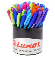 Luxor InkGlide Triangular Ball Point Pen 1.00mm 50Pcs Jar