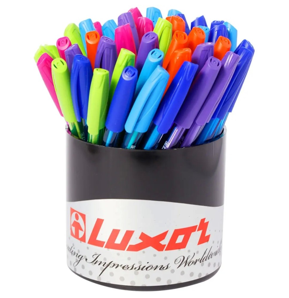 Luxor InkGlide Triangular Ball Point Pen 1.00mm 50Pcs Jar