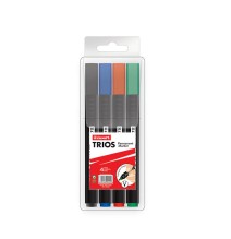 Luxor Trios Permanent Marker 4Pc 1Pck