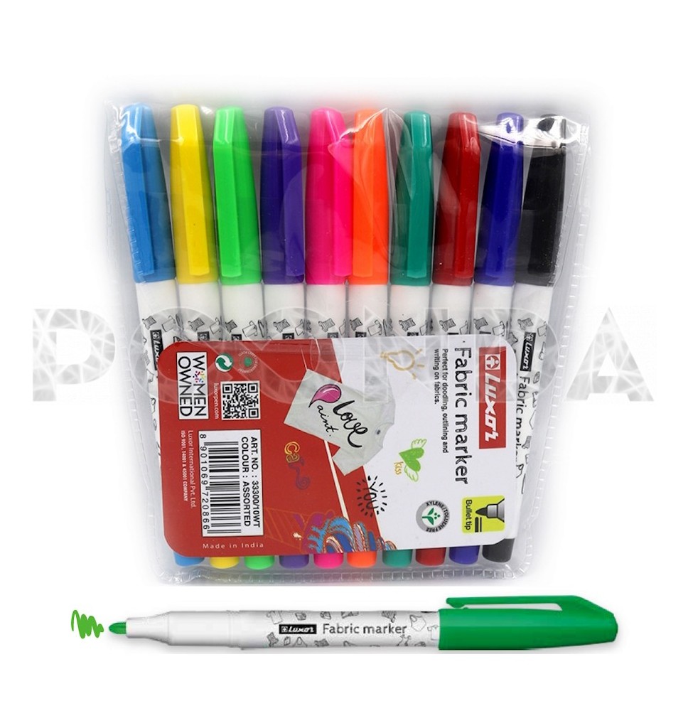 Luxor Fabric Marker 10Pcs 1Pck